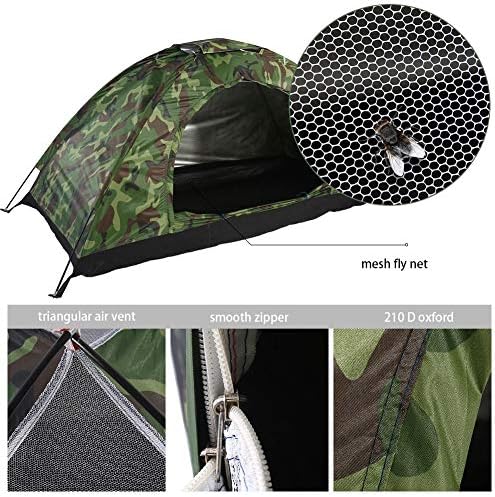 Lightweight Backpacking Tent, 1 Person Compact Camping Tent for Hiking - Image 6