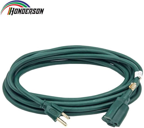 10FT Outdoor Extension Cord-16/3 SJTW Durable Green Extension Cord for Christmas Lights with 3 Prong Grounded Plug for Safety,Great for Outside Christmas Decorations