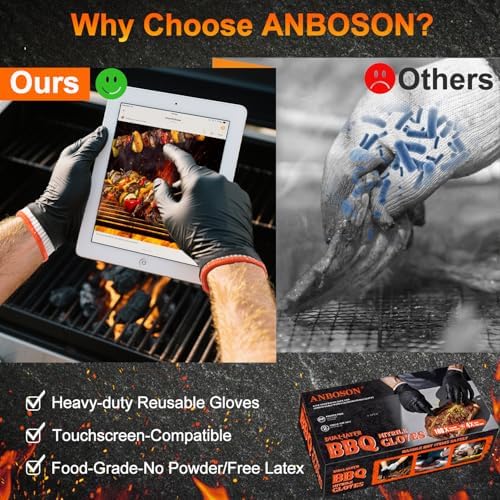 BBQ Gloves Disposable, 6Mil Nitrile Gloves for Cooking Grilling Smoking - Image 6