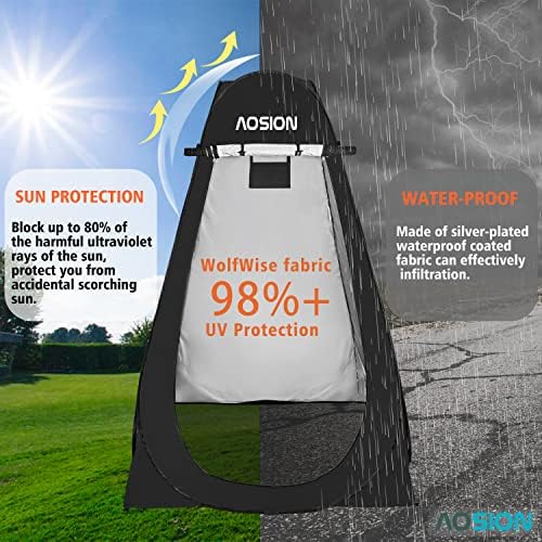 Pop Up Privacy Shower Tent, Portable Changing Dressing Room with Carry Bag, Waterproof Sun Shelter for Camping, Beach, Hiking & Outdoor Activities. - Image 3