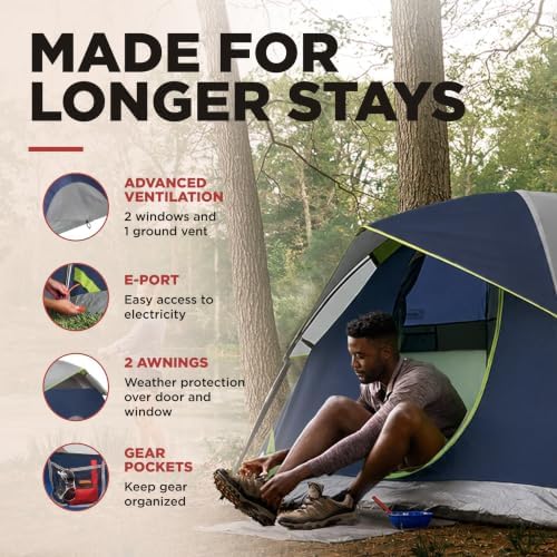 Coleman Sundome Camping Tent with Rainfly, 2/3/4/6 Person Tent Sets Up in 10 Mins, Weatherproof Shelter for Camping, Festivals, Backyard, Sleepovers, & More - Image 4
