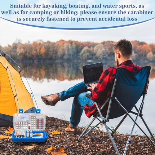 Foilswirl 2 Pack Waterproof Dry Box for Kayak Boat, Small with Clips - Image 5