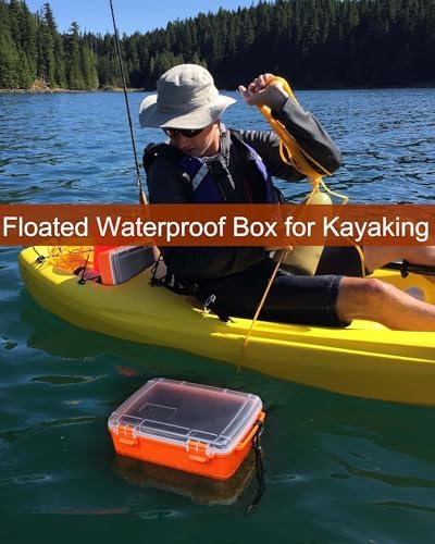 Dry Box for Boat Floating Waterproof Containers for Kayaking & Boating - Crushproof Waterproof Storage Case for Phones Drybox with Rope & Steel Hinges - Image 5