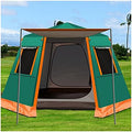 YXCKG 3-4 Person Tent - Dome Tents for Camping, Lightweight Tents Family Tents, 4 Mesh Windows Ventilation, Double Layer Instant Tent, Ideal for Camping in The Garden Beach (Color : Green) by Unknown