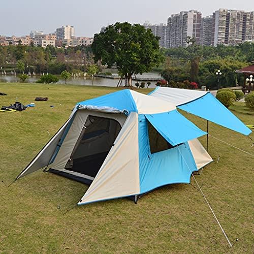 YXCKG Automatic Camping Outdoor Pop-up Tent, Portable 4-6 Person Family Camping Instant Tent-Ultra Large Waterproof Dome Tent with Porch, Easy Setup with Large Mesh for Ventilation (Color : Red) - Image 6
