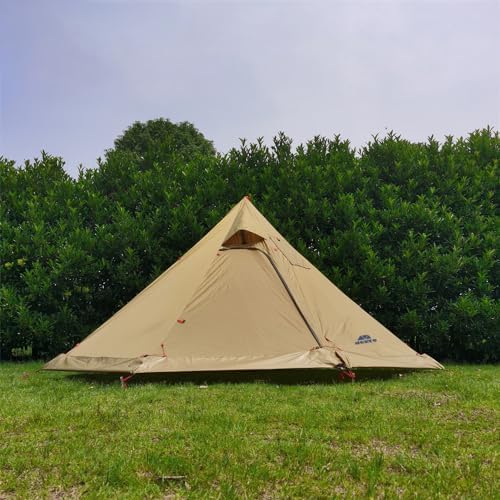 Tipi Hot Tent with Fire Retardant Stove Jack for Flue Pipes, 3~4 Person, Lightweight, Teepee Tents with Snow Skirt for Family Team Outdoor Backpacking Camping Hiking - Image 7