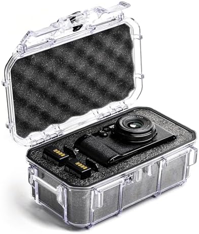 Evergreen Dry Box Tech Organizer – For Camera, Cables, Hard Drives, Memory Cards, Keys, Compatible with GoPro, Airtags (Large, PROFoam, Clear) by EvergreenCases