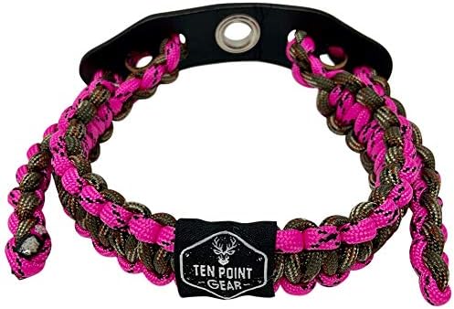 Bow Archery Wrist Sling 550 Paracord - Survival Hunting Shooting - 100% Full Grain Leather with Metal Grommet (Multiple Camo Options)