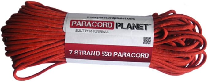 Paracord Planet Solid Color 550lb Paracord – 7 Strand Type III Nylon Cord for Indoor and Outdoor Tasks – Solar Orange (25 ft)