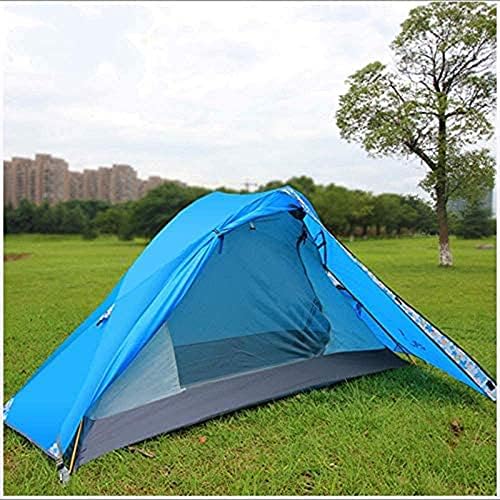Tarpaulin Shade Cloth Rainproof Cloth Tent Outdoor Single Tent Double-Layer Anti-Storm and Windproof Portable Camping Tent-Ultralight Green (Color : Green) - Image 2