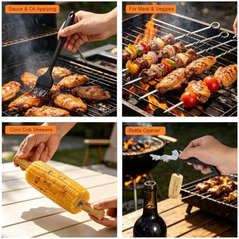 Grill Accessories Kit,Stainless Steel BBQ Grilling Utensils - Image 5