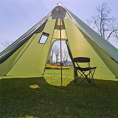 Tipi Hot Tent with Fire Retardant Stove Jack for Flue Pipes, 3~4 Person, Lightweight, Teepee Tents for Family Team Outdoor Backpacking Camping Hiking - Image 3