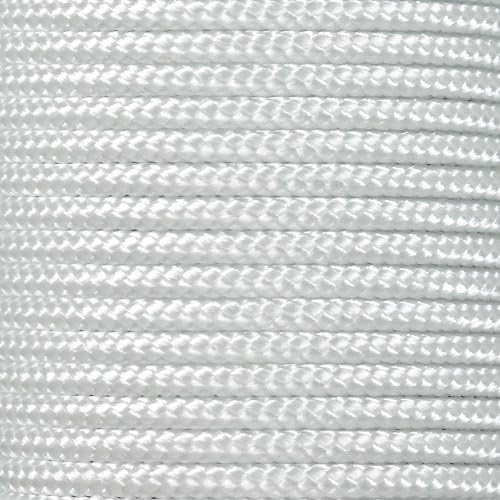 Paracord Planet 325 Paracord – 3 mm Type II Nylon Parachute Cord with 3 Inner Strands (White, 250 ft)