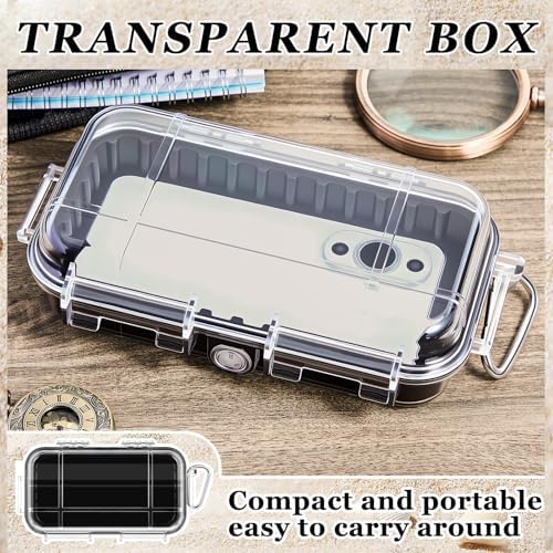 Relaxweex Waterproof Drybox for Boat, Field Box Waterproof Case, Clear Dry Box with Clip for Phone Camera Key Kayak Camping Fishing Hiking - Image 5