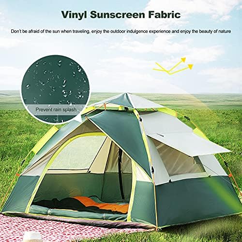 Ergocar Camping Tent 210T Oxford Cloth Waterproof Windproof Dome Adults Tent, 2-4 Man Ultraligh Ventilated 2 Doors & 2 Windows Pop up Tent for Family Long Trip, Hiking & Fishing - Image 4