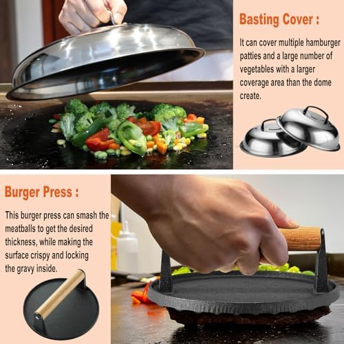 N NOBLE FAMILY 38PCS Griddle Accessories Kit, Professional Grill Tools Set - Image 3