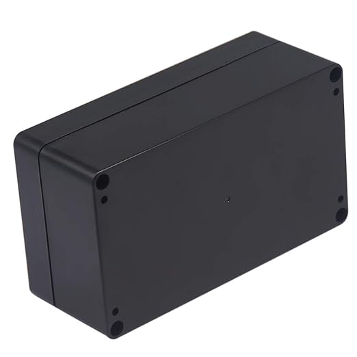 Project Box IP65 Waterproof Junction Box ABS Plastic Black Electrical Boxes DIY Electronic Project Case Power Enclosure 6.22x3.54x2.36 inch (158 x 90 x60 mm)