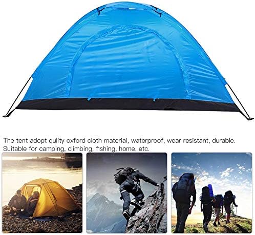 01 Camping Tent for Backpacking, Single Person Personal Bivy Tent, Outdoor Single Person Leisure Waterproof Tent for Camping Fishing Climbing(Blue) - Image 3