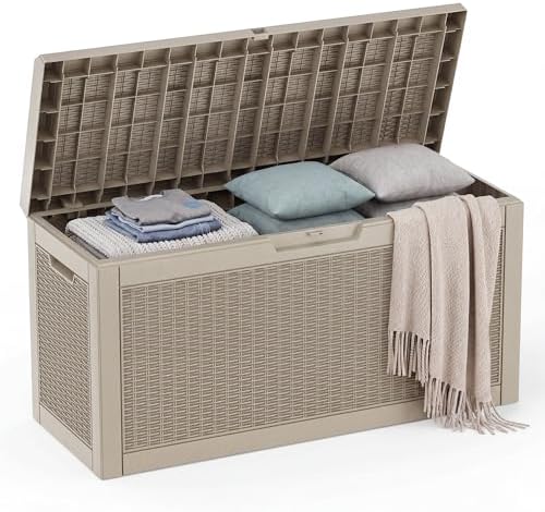 EasyUp 70 Gal Waterproof Outdoor Storage Box UV Resistant Deck Box by EASYUP