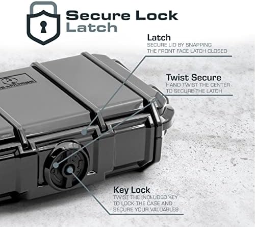 Seahorse 56 OEM Portable Waterproof Dry Box Hard Protective Micro Case - Mil Spec/USA Made / IP67 Waterproof/Lockable/Airtight/Smell Proof - for Hand Tools, Ammo Boxes, Stash Box - Image 4