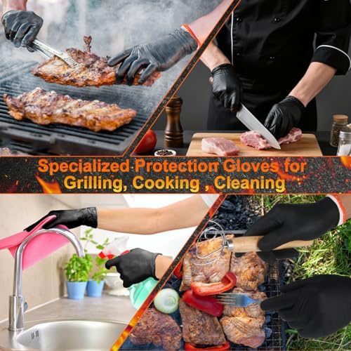 BBQ Gloves Disposable, 6Mil Nitrile Gloves for Cooking Grilling Smoking - Image 4