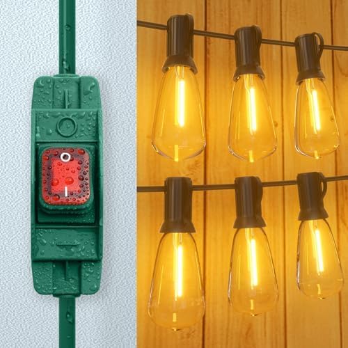 Extension Cord with Switch On/Off Waterproof Switch 6Ft No Plugging and Unplugging Invintage Stereo Devices Without Built-in Power Switch(6 FT)