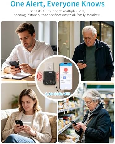 WiFi Power Failure Alarm – Briidea Freezer Power Outage Alarm with Dual Outlets, Real-Time App Notifications & 100dB Loud Alarm, Supports 2.4G/5GHz WiFi for Sump Pumps, Aquariums, Wine Cellars - Image 6