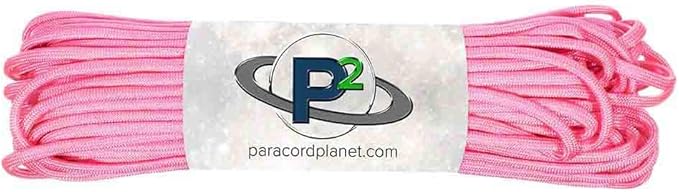 Paracord Planet Solid Color 550lb Paracord – 7 Strand Type III Nylon Cord for Indoor and Outdoor Tasks – Rose Pink (100 ft)