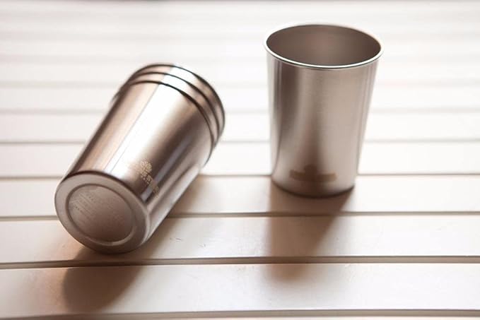 Stainless Steel Cups 10oz Tumbler (4 Pack) - Premium Metal Drinking Glasses | Stackable Durable Cup (10 oz)