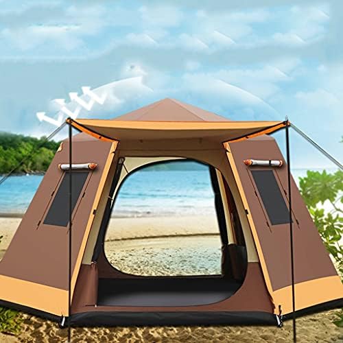 YXCKG Large Tent 8-Person-Camping-Tents, Outdoor Tent Family Camping Tent with 360° Panoramic View, Pop Up Tents Waterproof, Instant Family Tents for Camping,Hiking & Traveling (Color : Brown) by Unknown