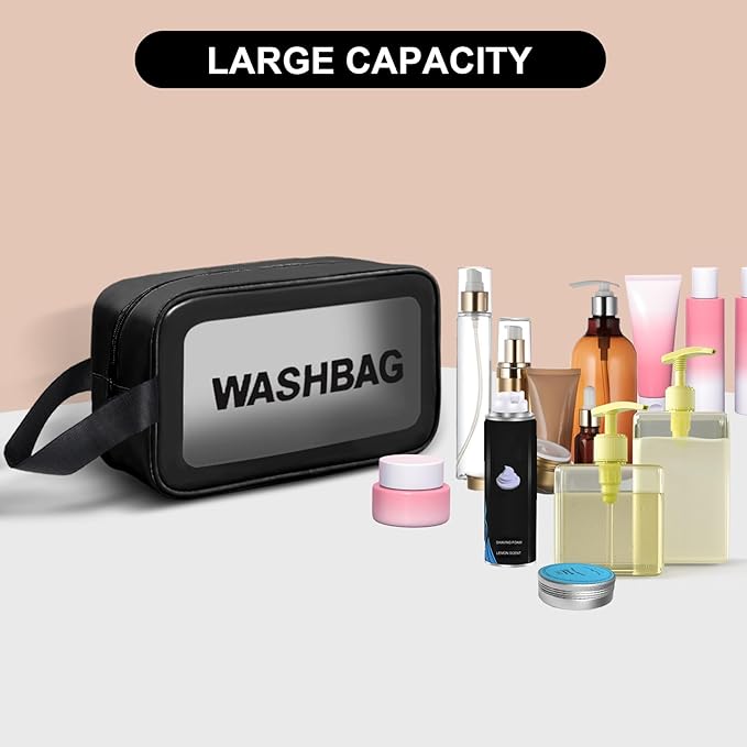 Suruid Gym Bag for Women Men, Travel Duffle Bag Large Capacity Carry On Weekender Bag With Shoe Compartment Gym Tote Dry Wet Separation Duffel Bag with Makeup Bag, Black