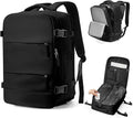 Vacuum Backpack Travel with Pump,Large Travel Backpack with Vacuum System,Mochila compresion al vacio,Flight Approved 18x14x8,Waterproof Carry on Personal Item Laptop Backpacks,Black