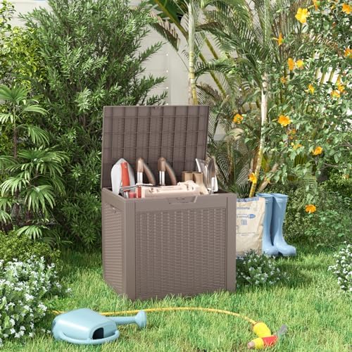 EasyUp 30 Gal Waterproof Outdoor Storage Box UV Resistant Deck Box - Image 6