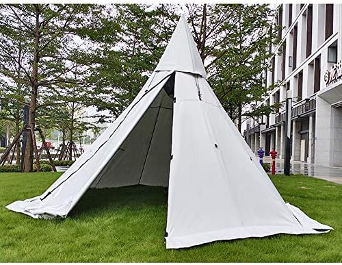 LUSTAR Pyramid Tent with Chimney Hole/Tower Smokestack Tent Park Survival Single Layer Indian Tent - Image 3