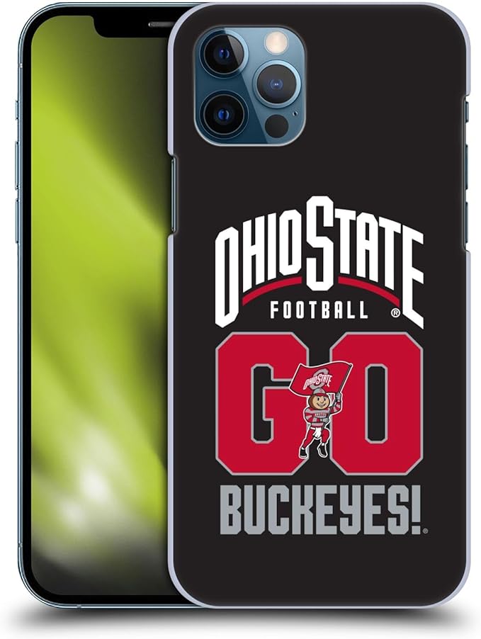 Head Case Designs Officially Licensed Ohio State University Go Buckeyes Football Graphics Hard Back Case Compatible with Apple iPhone 12 / iPhone 12 Pro