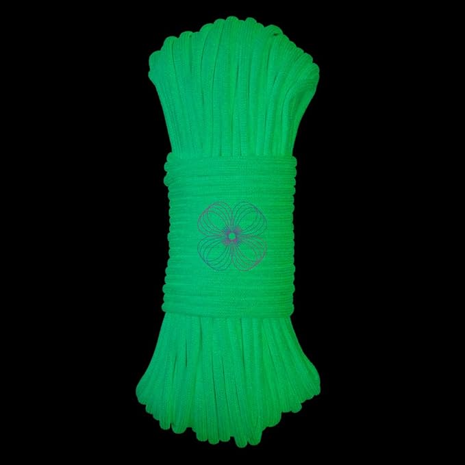 Craft County Glow in The Dark Zesty 21 Strand Luminous 550 Paracord – for DIY Bracelets, Lanyards, and Jewelry (Blue, 100 Feet)