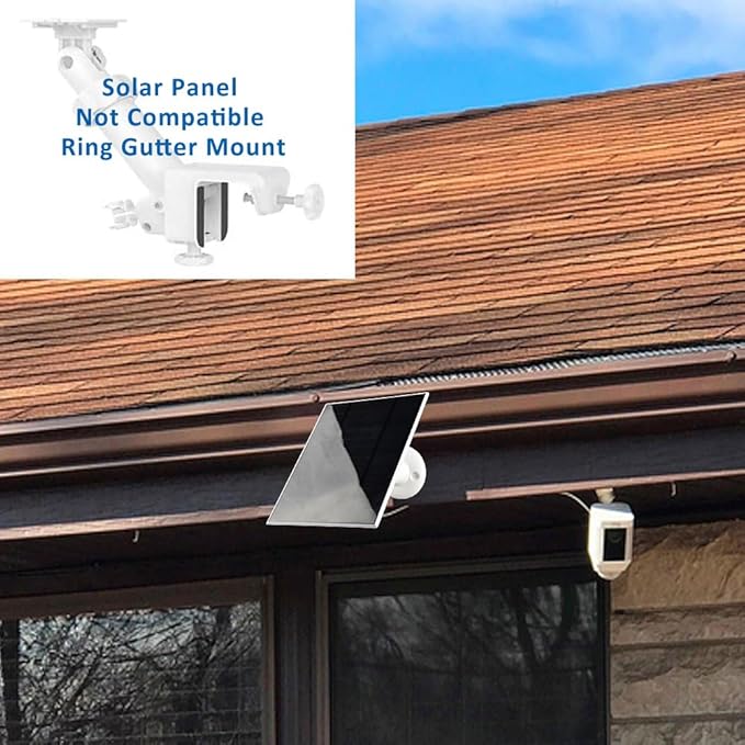 Solar Panel Charger Compatible with Ring Stick Up Cam/Pro,Ring Spotlight Cam Plus/Pro,with USB-C to Barrel Plug Adapter (3PACK)