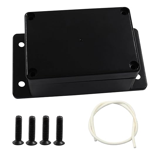 1 Pack Junction Box, 4 x 2.7 x 2 Inch IP65 Waterproof Project Box, ABS Plastic Electrical Project Case Power Junction Box with Fixed Ear for Outdoor (Black, 100 x 68 x 50 mm)