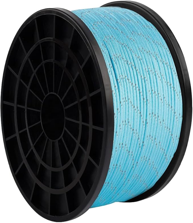 HERCULES Type III Paracord 550 Paracord Rope Parachute Cord, 50' Reflective for Camping Cord, Survival Rope
