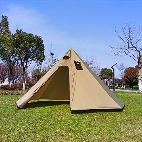 Tipi Hot Tent with Fire Retardant Stove Jack for Flue Pipes, 3~4 Person, Lightweight, Teepee Tents for Family Team Outdoor Backpacking Camping Hiking - Image 5