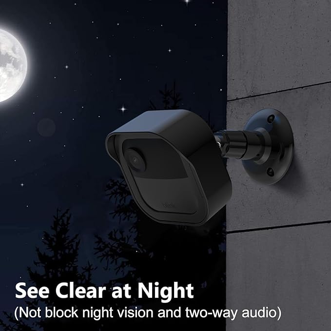 Blink Outdoor 4 (4th Gen) Wall Mount, Weatherproof Protective Cover and 360 Degree Adjustable Mount with Blink Sync Module Mount for Outdoor Indoor Security Camera (Black, 1 Pack)