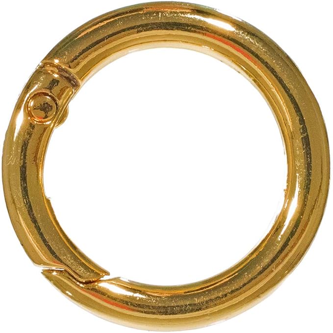 Paracord Planet Spring Gate O Rings – Available in 3/4 Inch and 1 Inch Sizes – Silver, Bronze, and Gold Color Options (50 Pack, 3/4 Inch, Gold)
