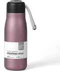 Mini Water Bottle, Dusgut 12 oz Water Bottle Reusable,Vacuum Insulated, Stainless Steel,Wide Mouth Portable Lid, Light Pink