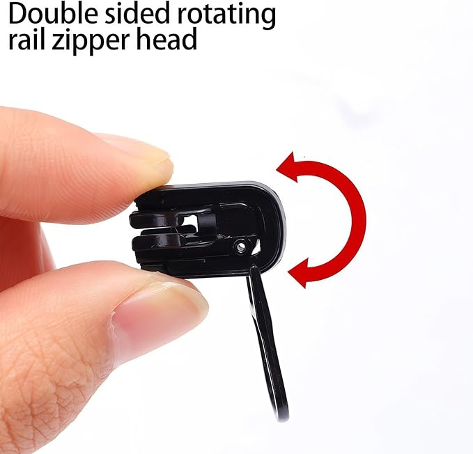 Universal Zipper Repair Kit - 3-Size Double-Sided Zipper Slider Zip Fixer Replacement for Quick Fix on Jackets, Luggage & Backpacks No-Sew Installation DIY Home & Outdoor Use