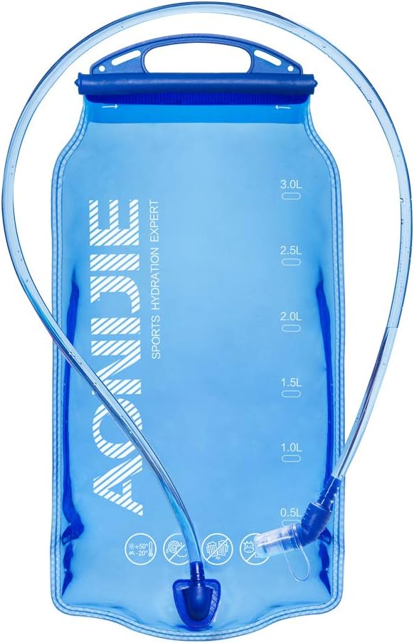 AONIJIE Hydration Bladder 3L Water Reservoir, Leakproof Water Storage Bladder Bag, BPA Free, Large Opening, for Hiking Camping Running