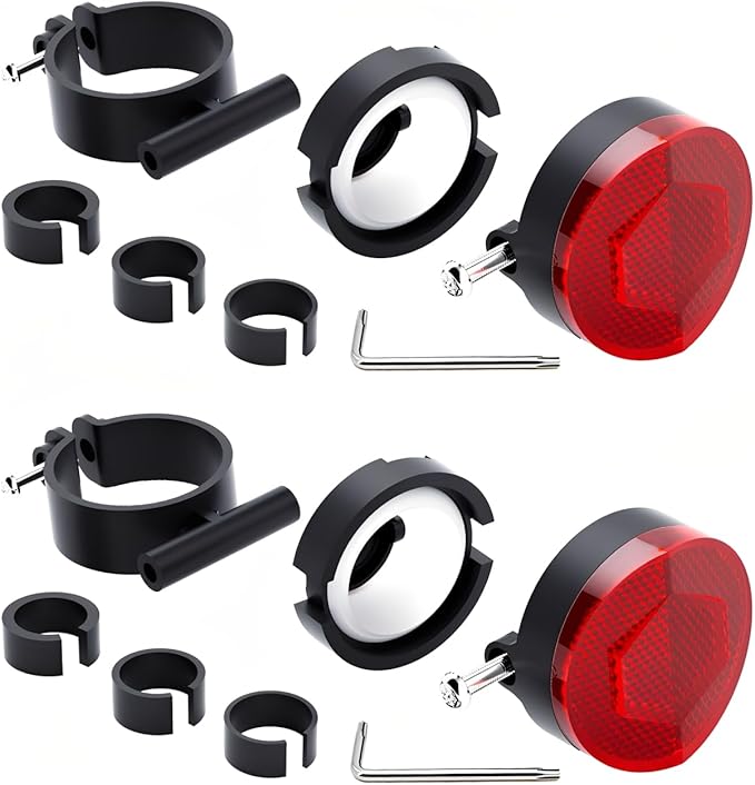 CQT Bike Air Tracker Tag Mount, Hidden Bicycle Seatpost Mount Compatible with Apple Airtags,Anti-Theft Air tag GPS Tracker Bike Reflector Holder for Mountain Bikes, E-Bike and Scooter (2-Pack)