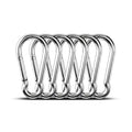 Large Carabiner Clip Hooks, 6pcs 6.2 inch Carabiners Heavy Duty, 304 Stainless Steel Spring Snap Hook Fits Camping Hanging Hiking Weight Lifting, Metal Clips for Rope or Chain