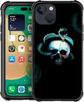for iPhone 14 Plus Case, Skeleton Winding Snake Pattern Graphic Design Girl Boy Soft Silicone Hard Acrylic Shock Protection for iPhone 14 Plus