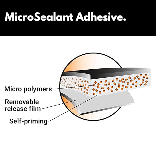 HSS Sealant Tape with MicroSealant - Waterproof Commercial Roofing Tape for Roof and RV Repair - UV- & Weatherproof - Grey - 4 inch x 50 feet