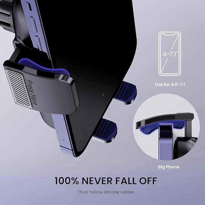Qifutan Universal Car Phone Holder Automobile Cell Phone Holder Car Mount for iPhone Universal Car Dashboard Mount Fit All Phones Cell Phone Camera Mounts